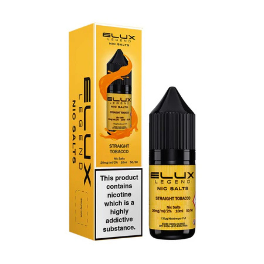 Elux Legend Nic Salts Straight Tobacco E Liquid 10ml
