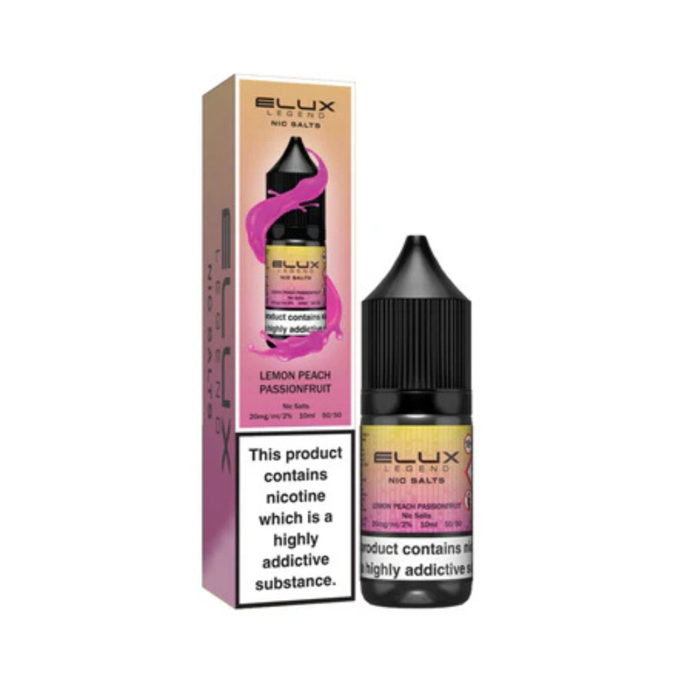 Elux Legend Nic Salts Lemon Peach Passion Fruit E Liquid 10ml