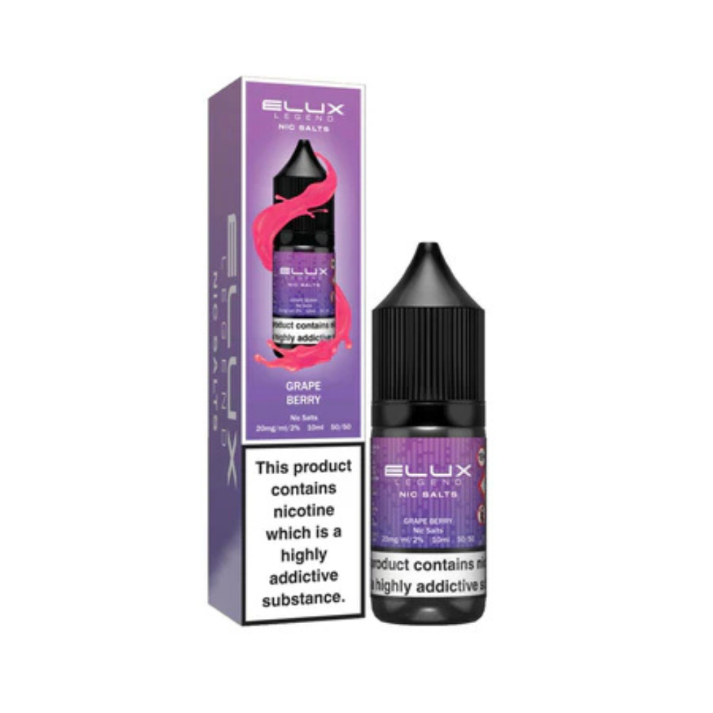 Elux Legend Nic Salts Grape Berry E Liquid 10ml