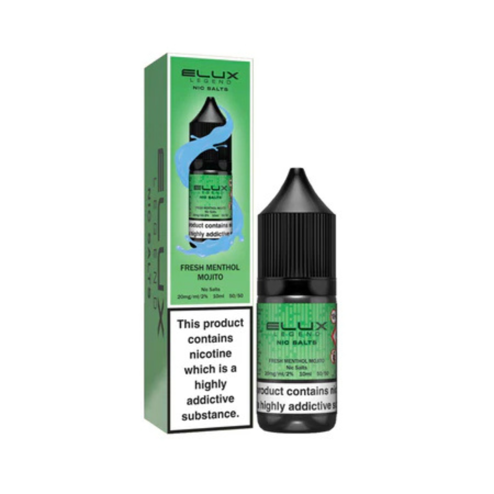 Elux Legend Nic Salts Fresh Menthol Mojito E Liquid 10ml