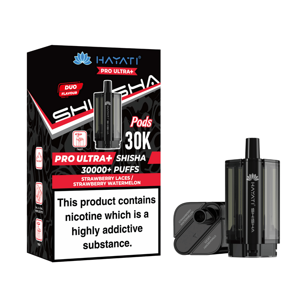 Hayati Pro Ultra Plus Shisha 30000 Prefilled Pods Strawberry Laces / Strawberry Watermelon