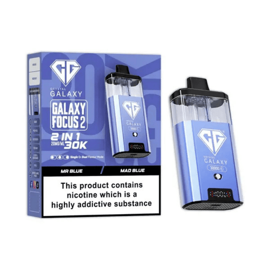 Crystal Galaxy 30K Focus 2 Prefilled Pod Kit Mad Blue/Mr Blue