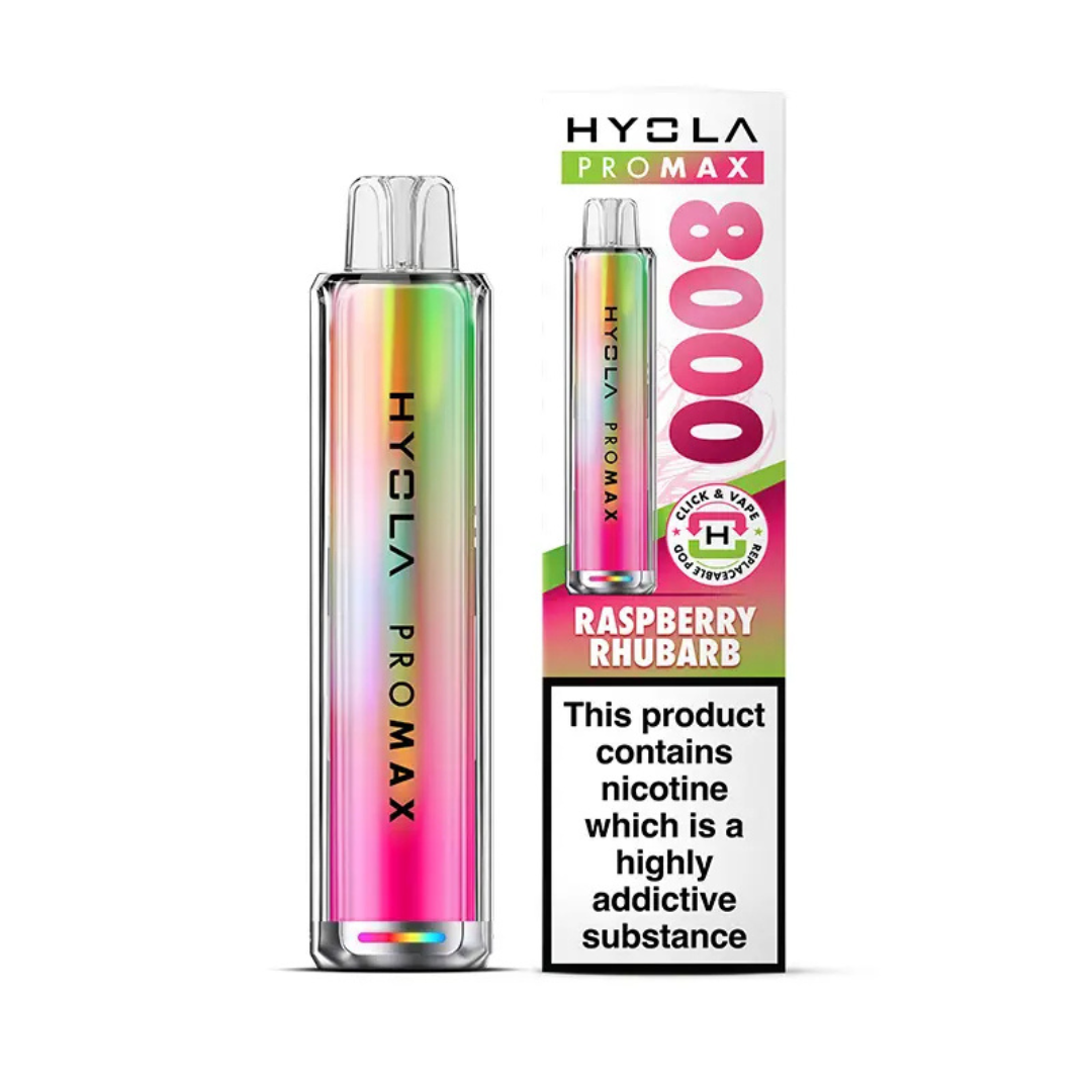 Hyola Pro Max 8000 Prefilled Pod Kit Raspberry Rhubarb