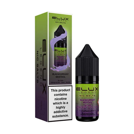 Elux Legend Nic Salts Blackcurrant Menthol E Liquid 10ml