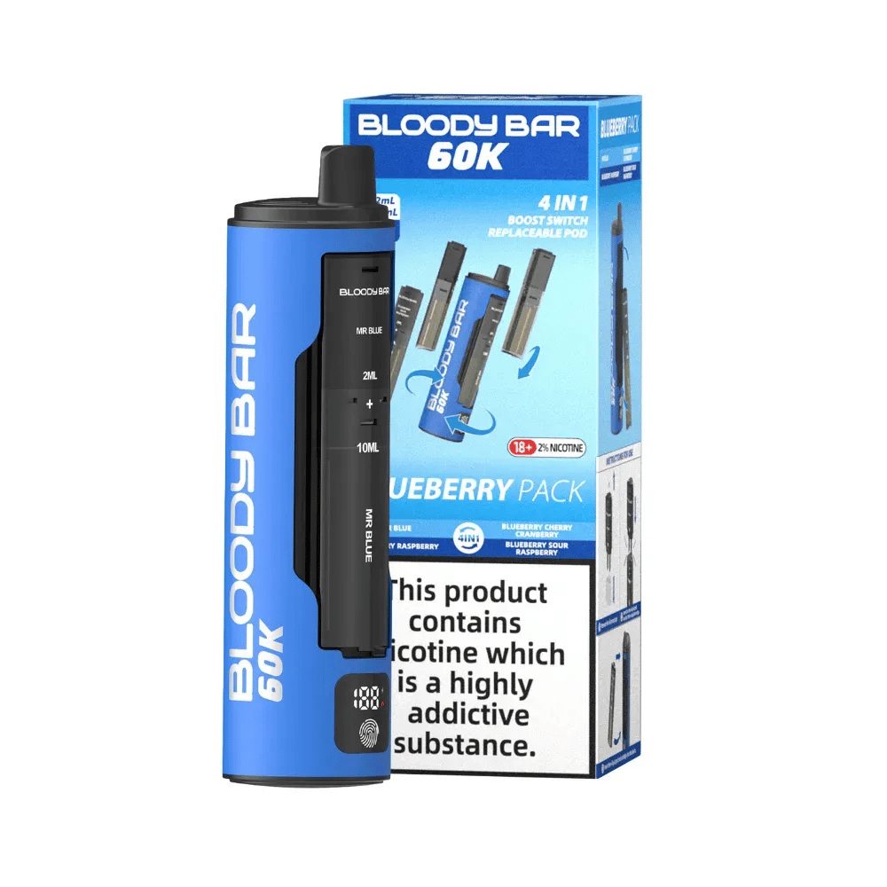 Bloody Bar 60K Prefilled Pod Kit Blueberry Pack