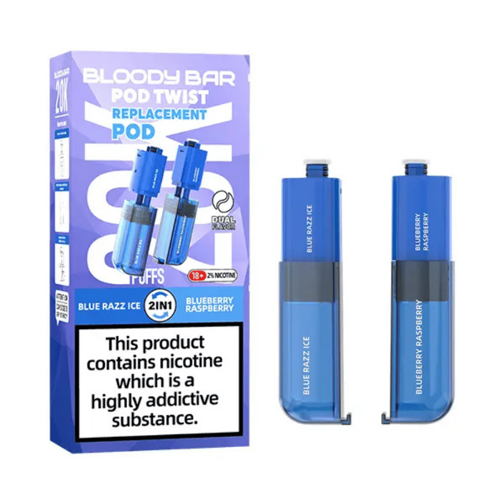 Bloody Bar Pod Twist 20K Prefilled Pod Blue Razz Ice / Blueberry Raspberry