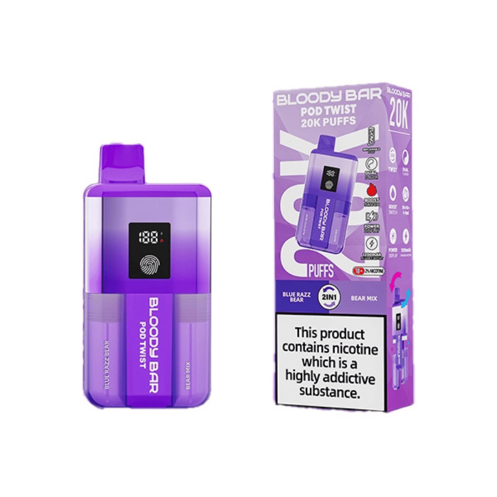 Bloody Bar 20K Prefilled Pod Kit Blue Razz Bear / Bear Mix