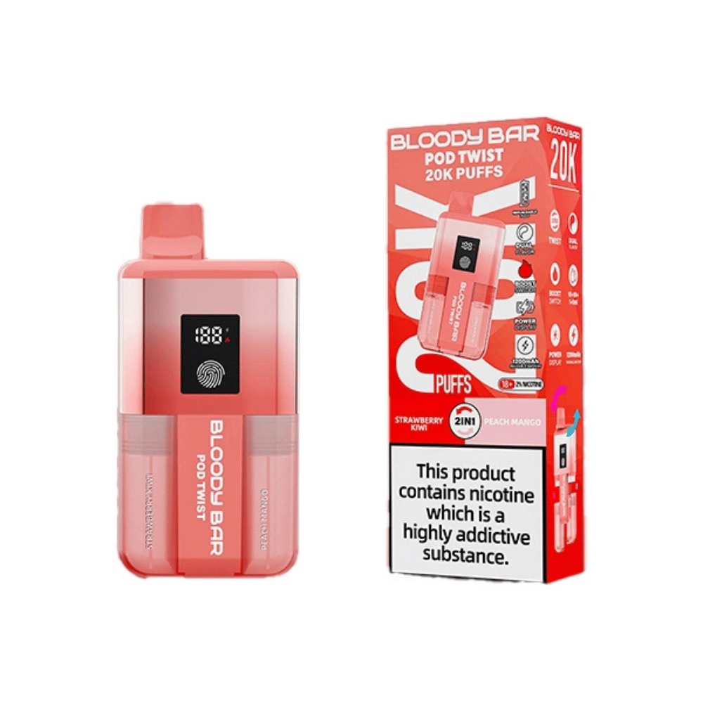Bloody Bar 20K Prefilled Pod Kit Strawberry Kiwi / Peach Mango