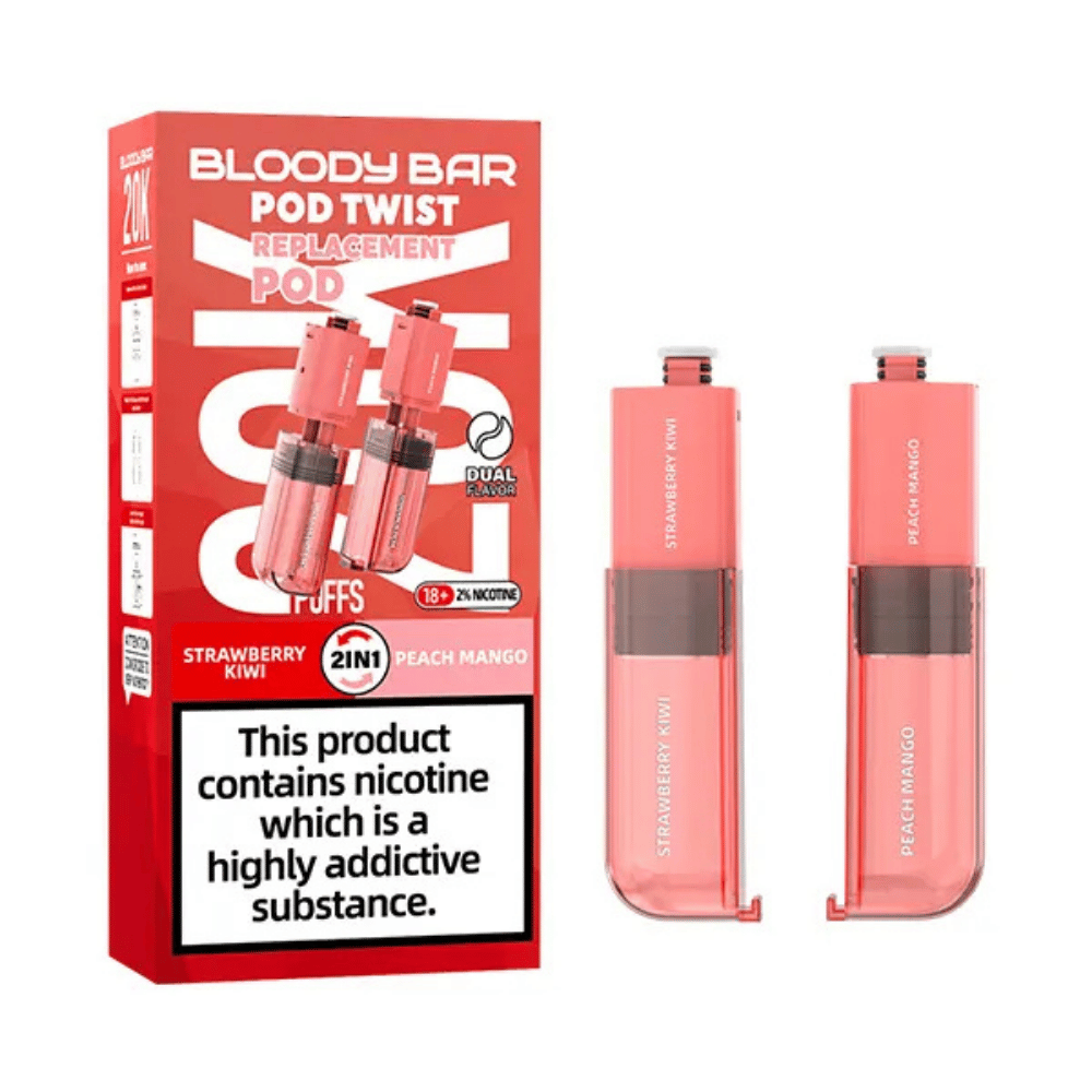 Bloody Bar Pod Twist 20K Prefilled Pod Strawberry Kiwi / Peach Mango