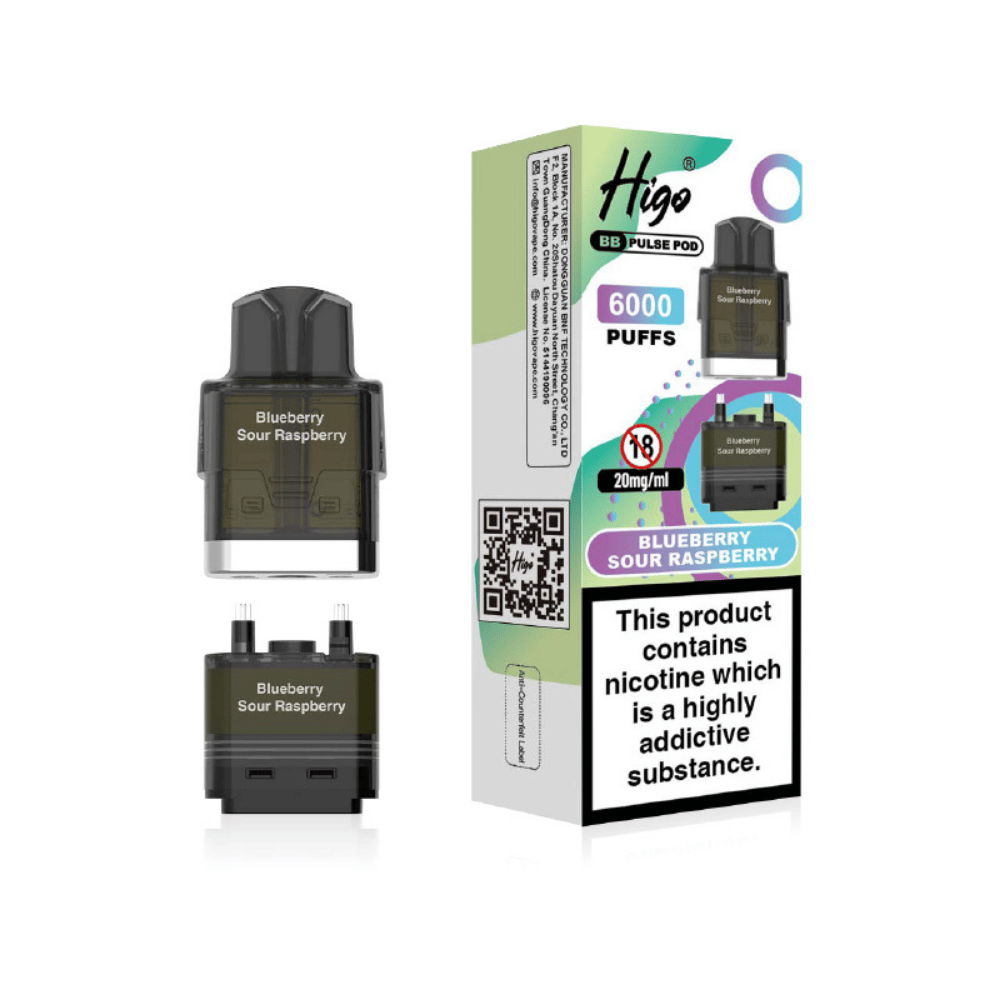 Higo BB Pulse 6000 Prefilled Pod Blueberry Sour Raspberry