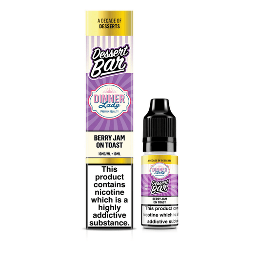 Dinner Lady Dessert Bar Salts Nic Salt E-Liquid Berry Jam On Toast
