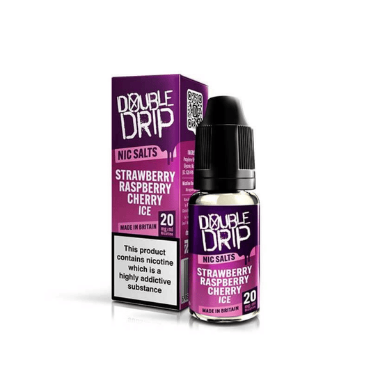 Double Drip Nic Salt E-Liquid Strawberry Raspberry Cherry Ice