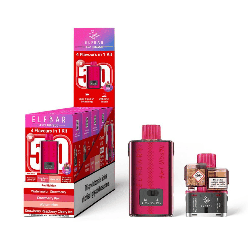 Elf Bar 4in1 Ultra 50 Prefilled Pod Kit Red Edition