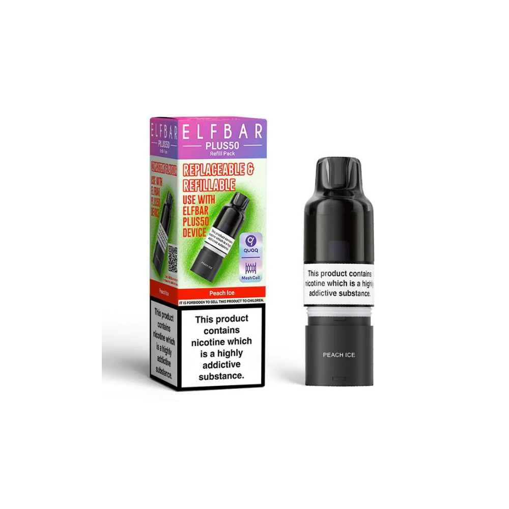 ELF BAR Plus 50 Refill Pack Peach Ice