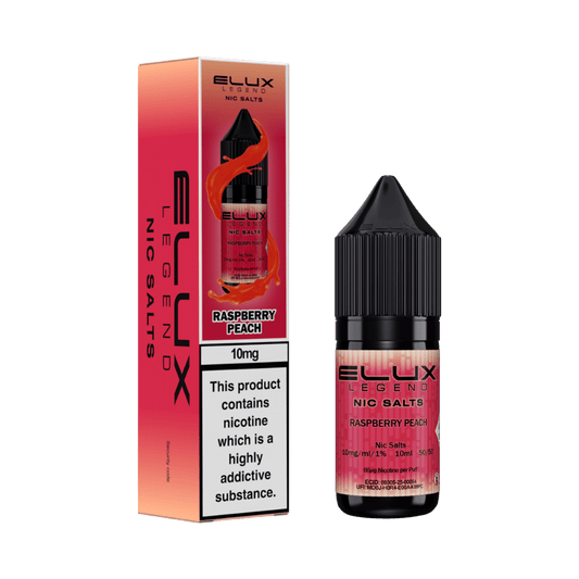 Elux Legend Nic Salt E-Liquid 10ml Raspberry Peach
