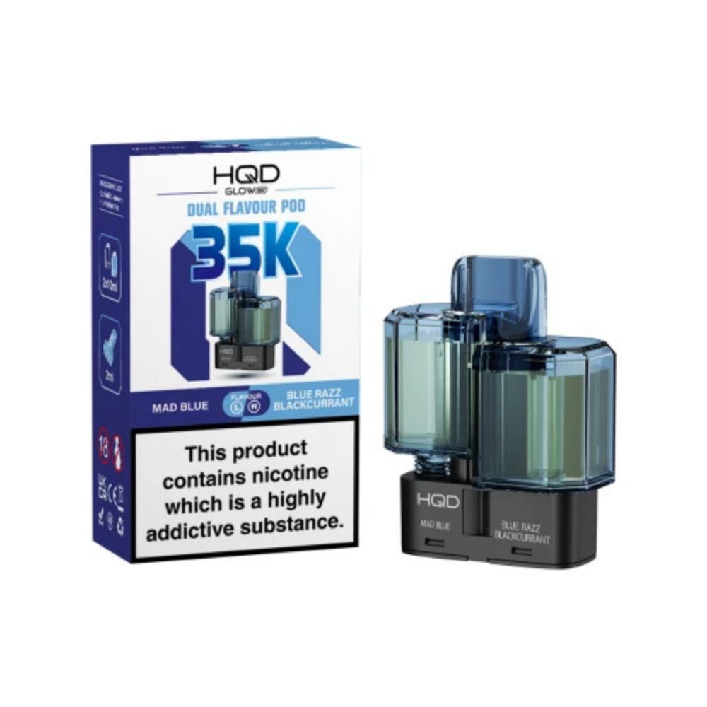 HQD Glow Air 35K Prefilled Pod Mad Blue / Blue Razz Blackcurrant