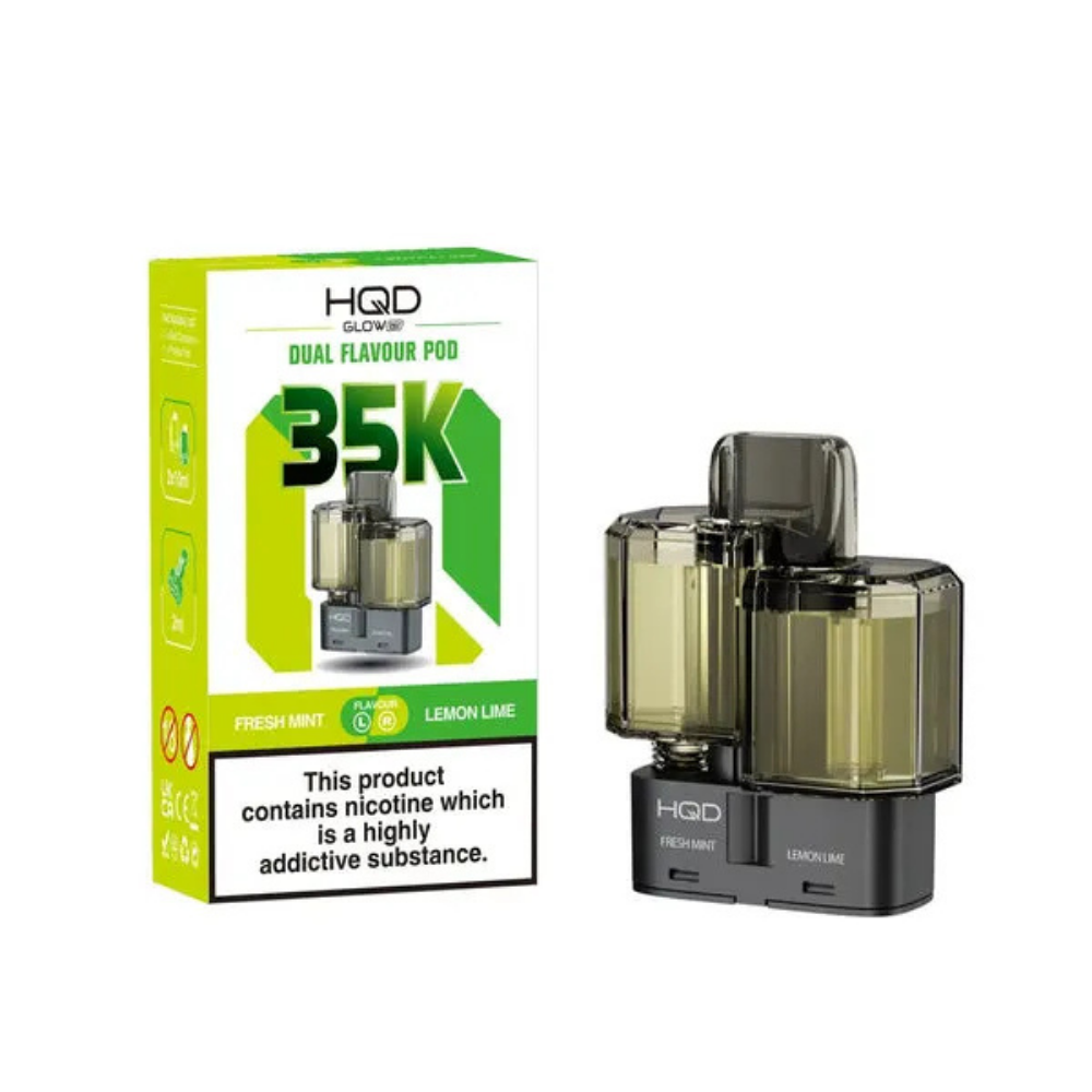 HQD Glow Air 35K Prefilled Pod Fresh Mint / Lemon Lime