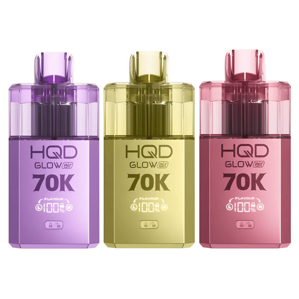 HQD Glow Air 70K Puffs Prefilled Kit Pineapple Peach Mango & Pineapple Ice