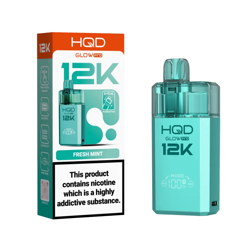 HQD Glow Pro 12K Prefilled Pod Kit Fresh Mint