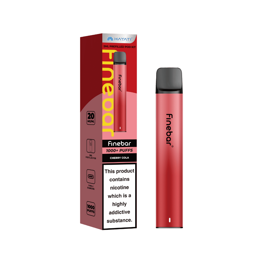 Hayati Finebar 1000 Puffs Prefilled Pod Kit Cherry Cola