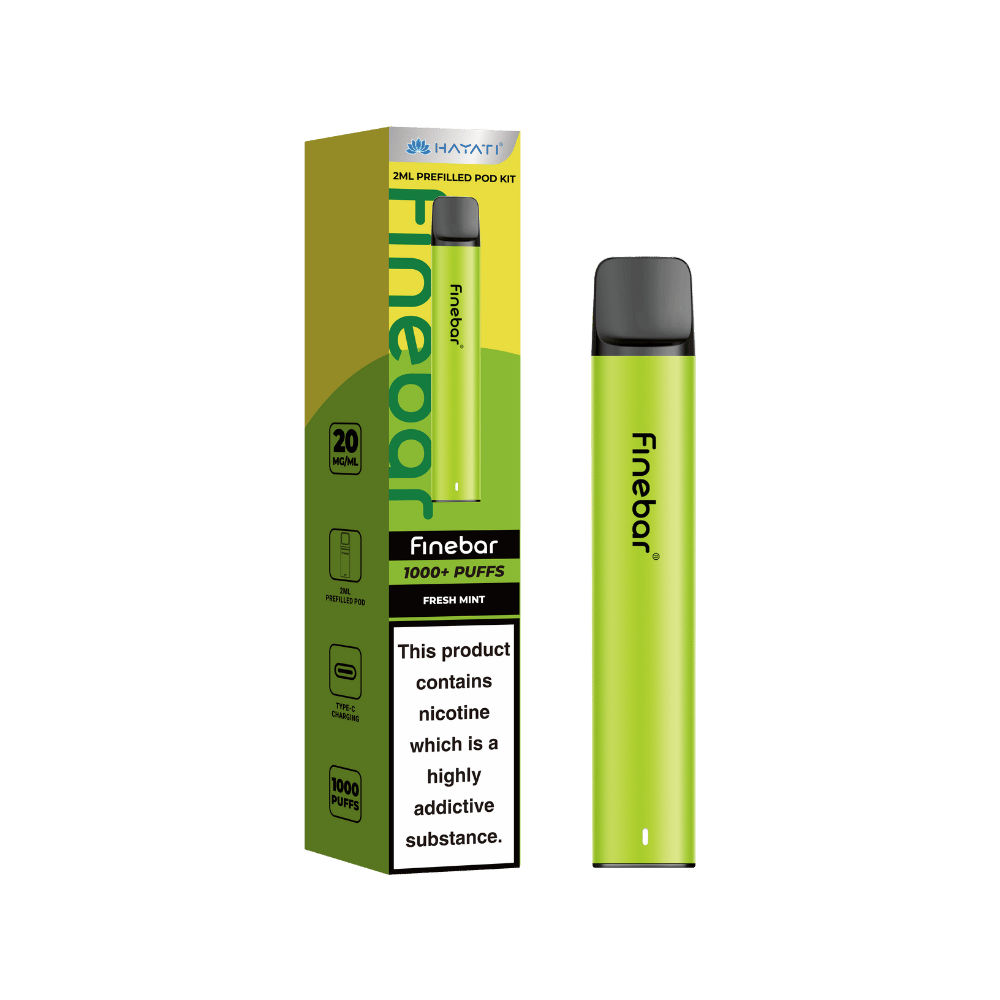 Hayati Finebar 1000 Puffs Prefilled Pod Kit Fresh Mint