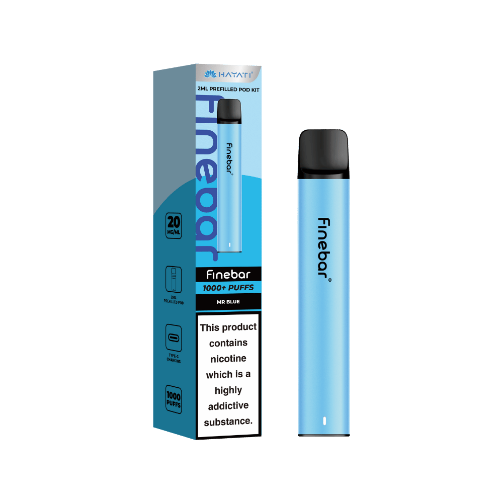 Hayati Finebar 1000 Puffs Prefilled Pod Kit Mr Blue
