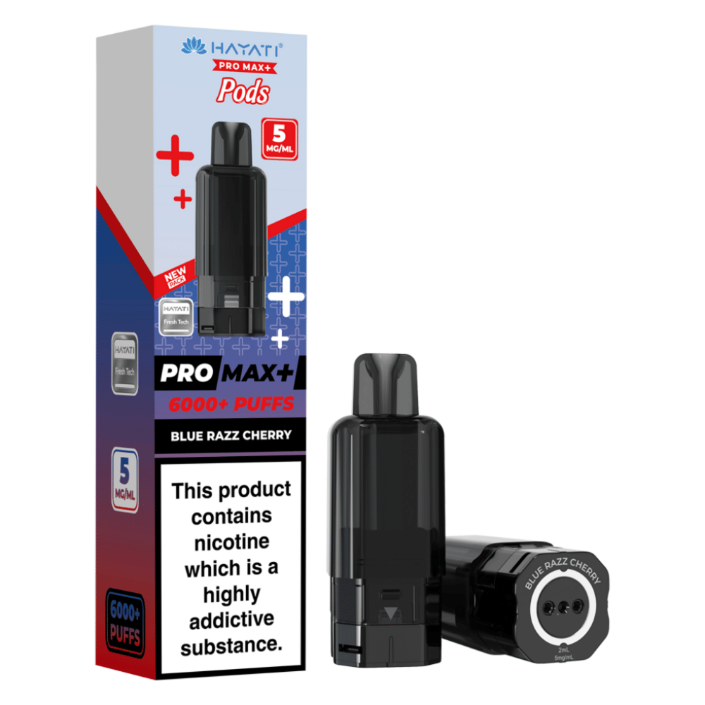 Hayati Pro Max Plus 6000 Prefilled Pod 5mg Blue Razz Cherry