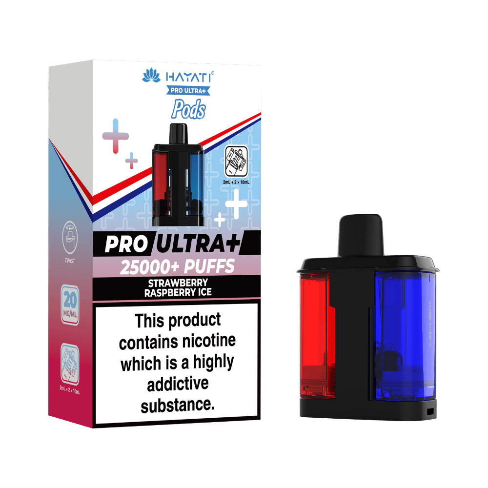 Hayati Pro Ultra Plus 25k Prefilled Pods Strawberry Raspberry Ice