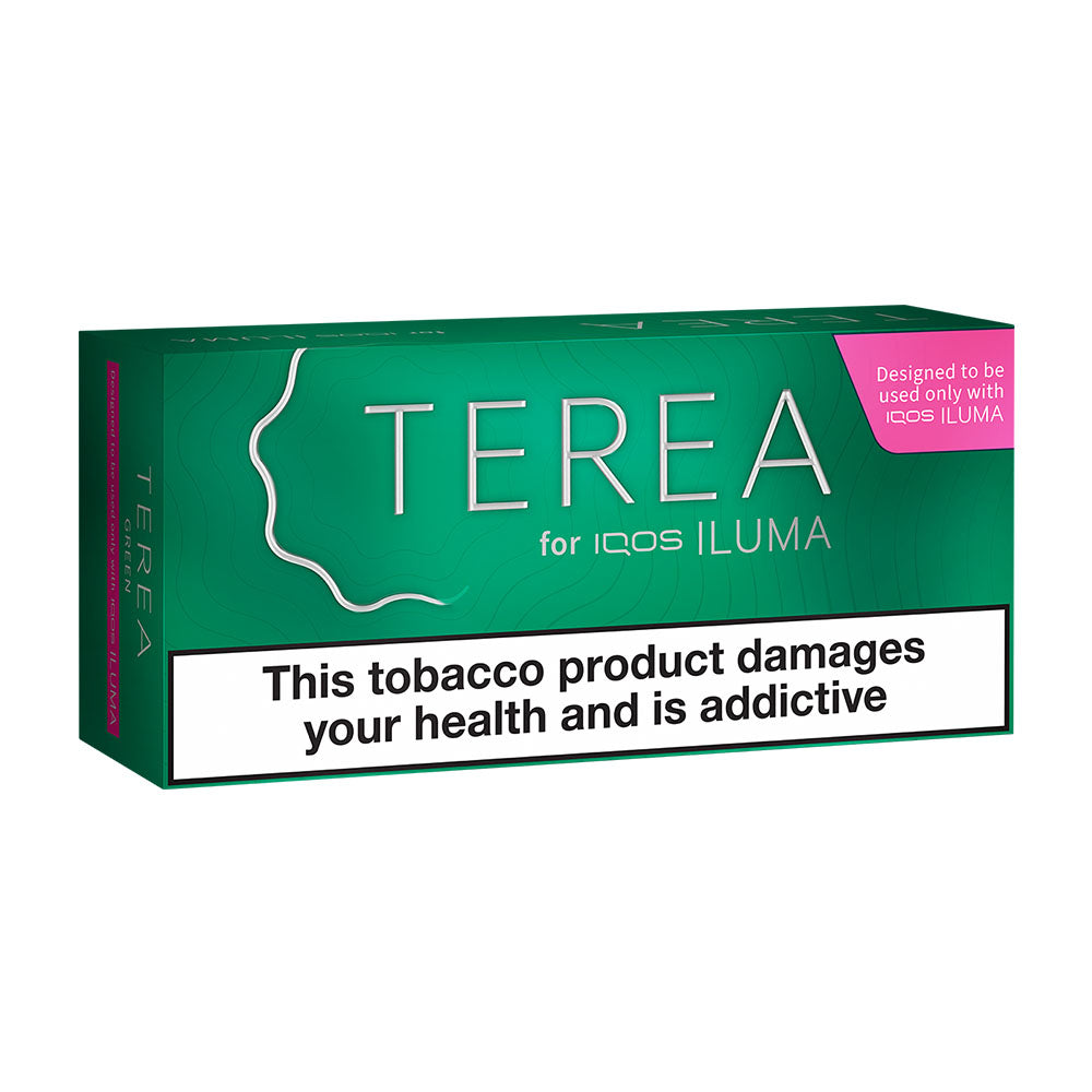Green TEREA Tobacco Sticks, IQOS Iluma Bulk Buy Carton
