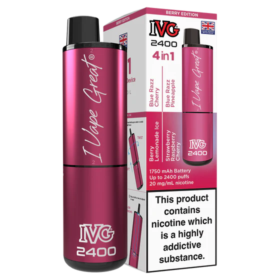 IVG 2400 Rechargeable Vape Berry Edition