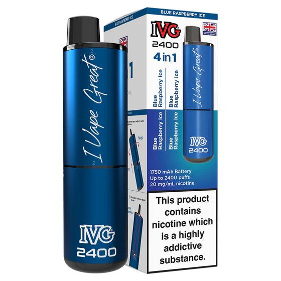 IVG 2400 Rechargeable Vape Blue Raspberry Ice
