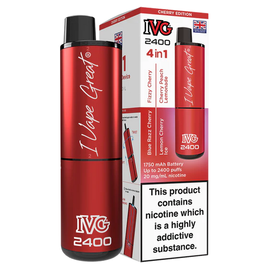 IVG 2400 Rechargeable Vape Cherry Edition