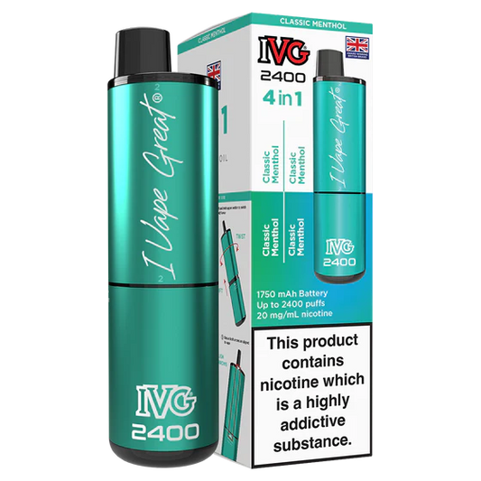 IVG 2400 Rechargeable Vape Classic Menthol
