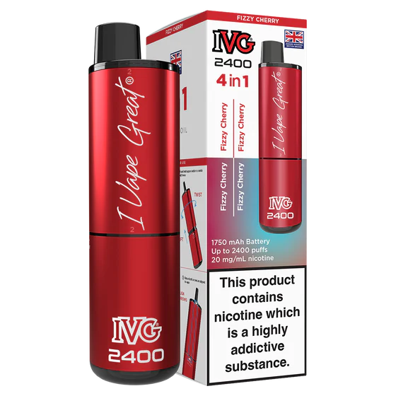 IVG 2400 Rechargeable Vape Fizzy Cherry