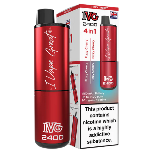 IVG 2400 Rechargeable Vape Fizzy Cherry