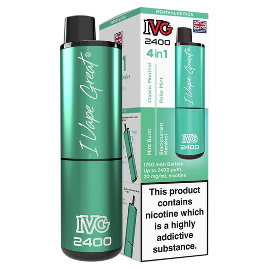 IVG 2400 Rechargeable Vape Menthol Edition