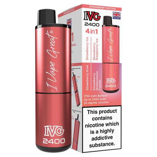 IVG 2400 Rechargeable Vape Strawberry Edition