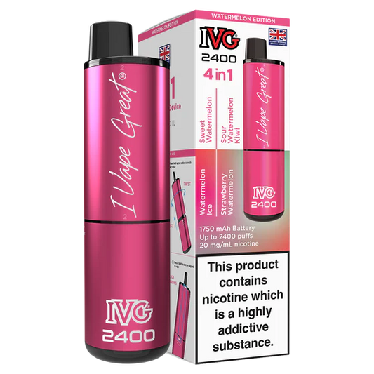 IVG 2400 Rechargeable Vape Watermelon Edition