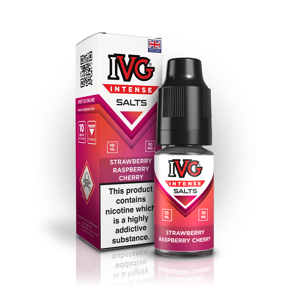 IVG Intense Nic Salt E Liquid Strawberry Raspberry Cherry