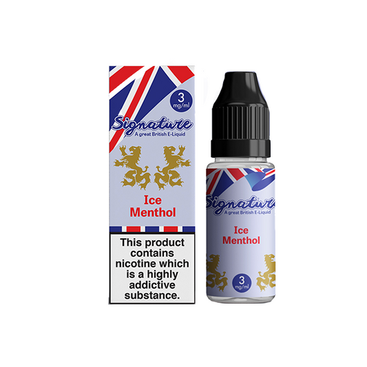 Signature Vapours Signature Ice Menthol E Liquid 10ml