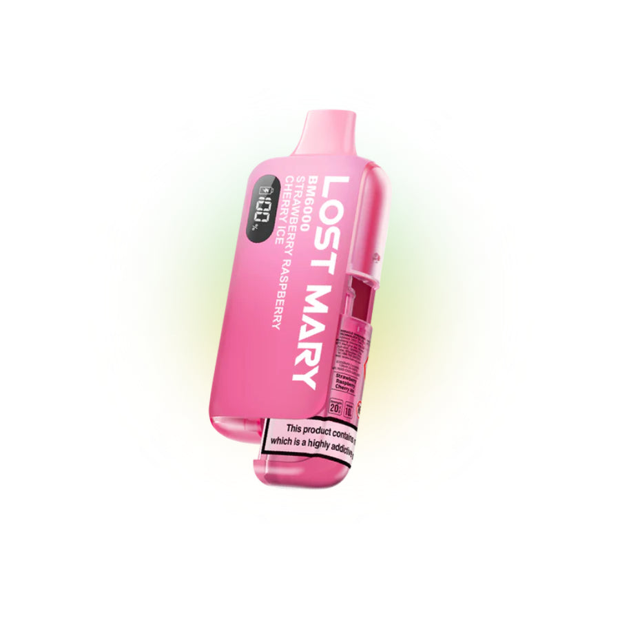 Lost Mary BM6000 Prefilled Pod Kit Strawberry Raspberry Cherry Ice
