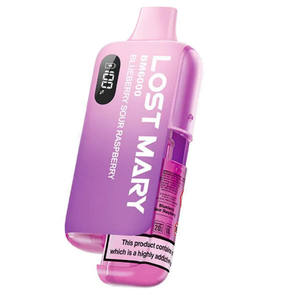 Lost Mary BM6000 Zero Nicotine Prefilled Pod Kit Blueberry Sour Raspberry