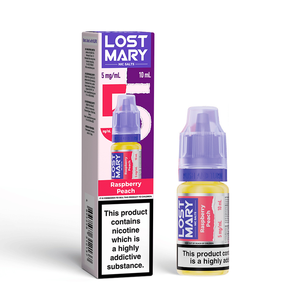 Lost Mary Nic Salt E-Liquid Raspberry Peach 10ml
