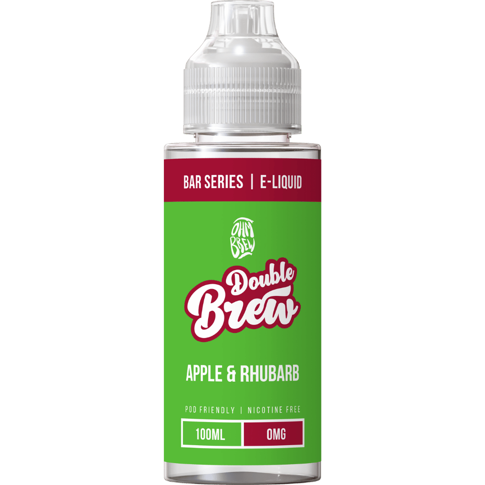 Ohm Brew Double Brew 100ml Shortfill E-Liquid Apple & Rhubarb