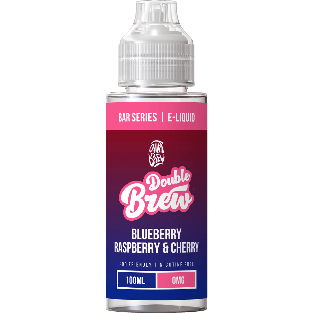 Ohm Brew Double Brew 100ml Shortfill E-Liquid Blueberry Raspberry & Cherry