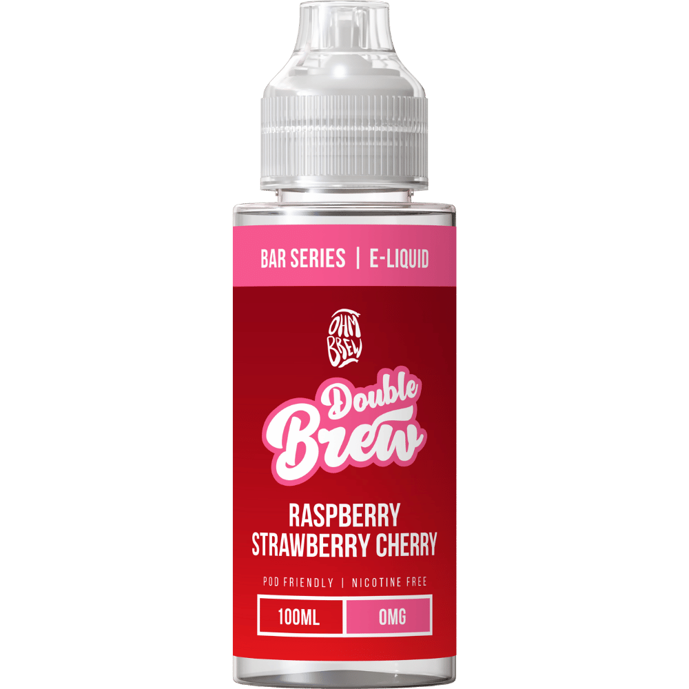 Ohm Brew Double Brew 100ml Shortfill E-Liquid Raspberry Strawberry Cherry