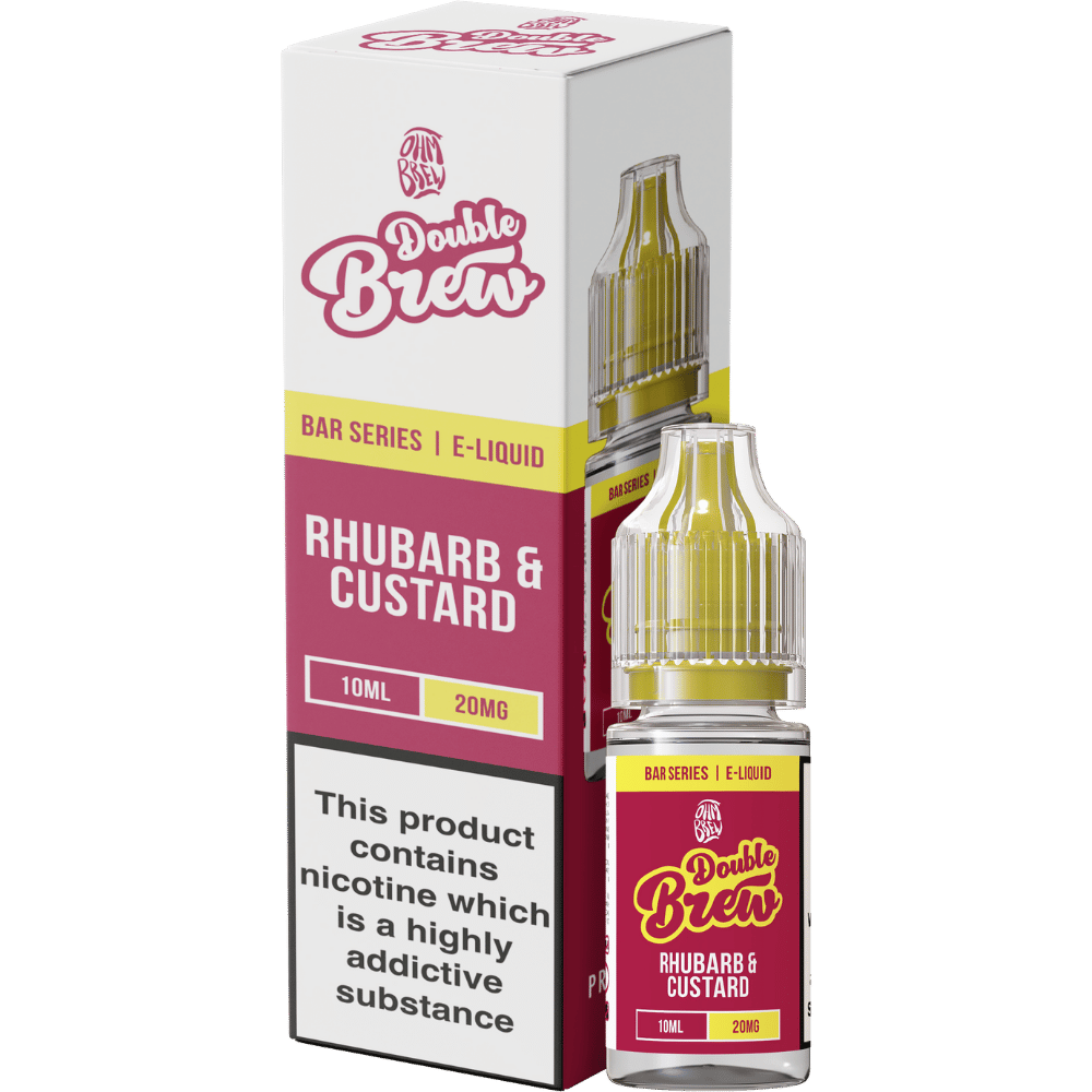 Ohm Brew Double Brew Nic Salt E-Liquid Rhubarb & Custard