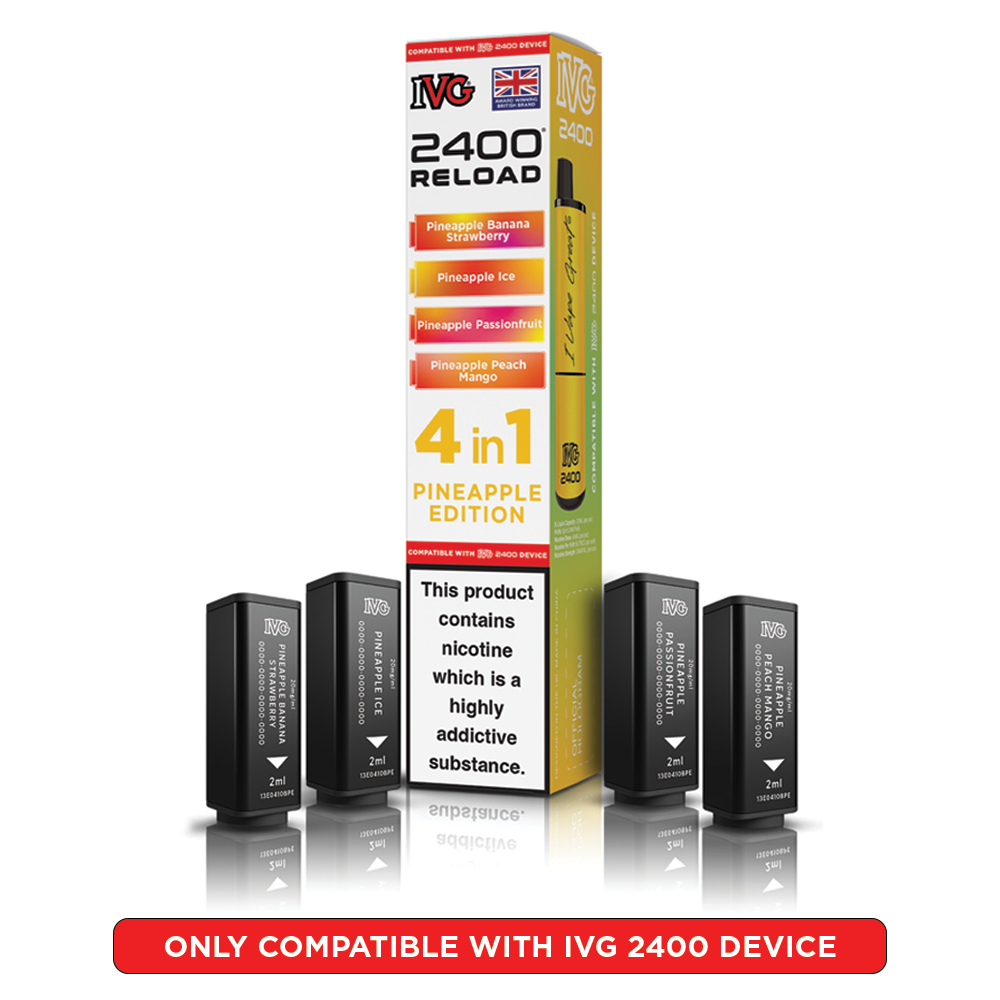 IVG 2400 Reload 4 in 1 Prefilled Pods Pineapple Edition