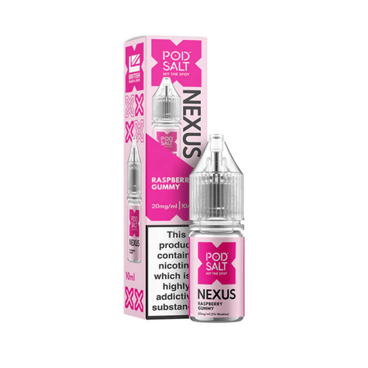 Pod Salt Nexus Raspberry Gummy Nic Salt E-Liquid