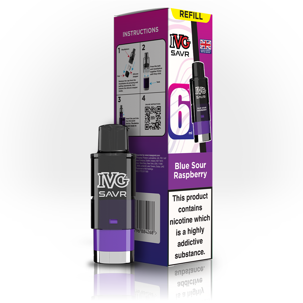 IVG SAVR Blue Sour Raspberry Refill